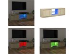 Vidaxl Mobile Tv Con Luci Led Rovere Sonoma 120X30X35,5 Cm - Mobile Tv - Mobili Tv - Mobile Tv Con Led - Mobili Tv