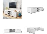 Vidaxl Mobile Tv Bianco Lucido 120X40,5X35 Cm - Mobile Tv - Mobile Tv - Mobile Hifi - Mobile Hifi