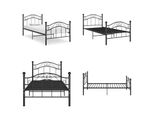Vidaxl Letto Nero In Metallo 100X200 Cm - Struttura Letto - Cornici Letto - Struttura Letto - Struttura Letto