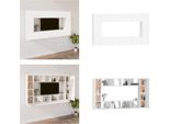 Vidaxl Set Di Mobili Tv 8 Pezzi In Legno Bianco - Set Di Mobili Tv - Set Di Mobili Tv - Parete Attrezzata - Parete Attrezzata