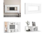 Vidaxl Set Di 8 Pezzi Per Mobile Tv In Legno Bianco - Mobile Tv - Mobile Tv - Mobile Hifi - Mobile Hifi