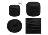 Vidaxl Corda Da Barca Nera 6 Mm 50 M Polipropilene - Corda Da Barca - Corda Da Barca Intrecciata - Corda Per Ancore
