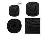 Vidaxl Corda Da Barca Nera 16 Mm 250 M Polipropilene - Corda Da Barca - Corda Da Barca Intrecciata - Corda Per Ancore