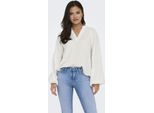 Camicetta Con Maniche A Palloncino Top In CrêPe Con Scollo Leggermente A V Onlthyra | Xl