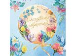 Henry Biglietto Di Compleanno: Palloncino Con Fiori - Biglietto Di Auguri Elegante