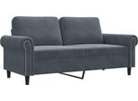Vidaxl Divano A 2 Posti In Velluto Grigio Scuro 140 Cm