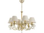 Casa Padrino Lampadario In Cristallo Barocco Oro / Crema Ø 73 Cm