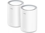 Cudy M3000 2-PACK Mesh Wlan System Dual-Band (2.4 Ghz/5 Ghz) Wi-Fi 6 (802.11Ax) Grigio - Bianco 1 Interno (M3000(2-Pack) V2.