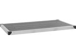 The Living Store Piatto Doccia Da Giardino Wpc In Acciaio Inox 110 X 62 Cm Grigio