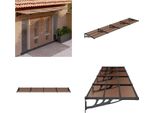 Vidaxl Pensilina Per Porta Nera 396X90 Cm In Policarbonato - Pensilina Per Porta - Pensilina Per Porta Anteriore - Pensilina Per Porta Posteriore