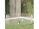 The Living Store Gabbia Per Conigli 12 Pannelli 54X60 Cm Ferro Zincato