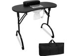 Jnglgo Tavolo Da Manicure Pieghevole Con Aspirazione Tavolo Per Unghie Portatile Tavolo Da Manicure Portatile Con Ruote Tavolo Da Manicure Mobile, Nero