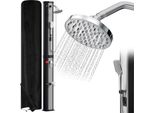 Yakimz Doccia Solare Da Giardino Doccia Da Giardino Doccia Solare Da Piscina Doccia A Mano Deluxe 60L (Con Copertura Protettiva, Con Doccetta, Argento)