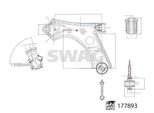 Swag 33 10 4356 Braccio Trasversale Anteriore Sinistro Per Opel Combo Furgone/Station Wagon (X12)