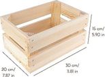 Creative Deco Set 3 X Cassetta In Legno Naturale | 30 X 20 X 15 Cm | Cassetta Stile Vintage Shabby Per La Decorazione Diy | Porta Oggetti Portafrutta