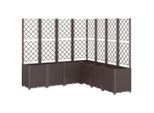 Vidaxl Fioriera Con Traliccio Marrone 160X160X140 Cm Pp