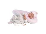 Llorens Bambola Piangente Mimi Rosa Con Cuscino Croissant E Suono 42 Cm