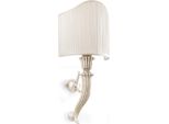 Casa Padrino Lampada Da Parete Barocca Argento Antico/Bianco 8 X 18 X H. 47 Cm - Magnifica Lampada Da Parete In Stile Barocco - Luci Barocche - Qualità Lussuosa - Italy