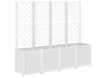 Vidaxl Fioriera Con Traliccio Bianco 160X40X140 Cm Pp