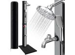 Doccia Solare Yakimz 60L Con Copertura Protettiva、Con Doccetta、Argento、Con Elemento A Pavimento Doccia Esterna Doccia Per Piscina Doccia Da Giardino Deluxe Camping