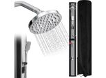 Tolletour Doccia Solare 60L Con Copertura Protettiva、Con Doccetta、Argento Doccia Esterna Doccia Da Giardino Doccia Manuale Doccia Da Piscina Rubinetto