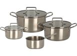 Rvs | Set Di Pentole | 4 Pentole + 3 Coperchi