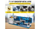 Vevor 7 "X14"" Mini Fresatrice Di Precisione Da Tavolo Per Metalli, Tornio 550 W, Tornio Foratore A Velocità Variabile, Tornio, Riduttore In Nylon Con 50-2500 Giri/Min E Lampada Mobile"