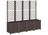 Vidaxl Fioriera Con Traliccio Marrone 160X40X140 Cm Pp