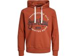 Jack & Jones Mikk Sweat Hood Rosso - Taglia M
