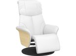 Vidaxl Poltrona Relax Con Poggiapiedi In Pelle Finta Bianca