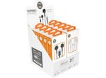 Tech One Tech Eartech TEC1303/ Display Per Cuffie Con Microfono/ Usb Type-C/ Include 5 Auricolari Bianchi E 5 Auricolari Neri
