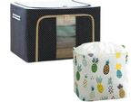 Borsa Portaoggetti In Confezione Da 2 Pezzi, Scatola Portaoggetti Con Coperchio, Organizer Guardaroba Pieghevole, Scatola Portaoggetti + Scatola Guardaroba, 66 L - Stockcloth