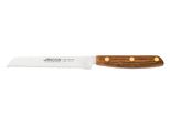 Serie Arcos Nordika - Coltello Da Pomodoro - Acciaio Inossidabile Nitrum - Lama Da 130 Mm - Manico In Legno Ovengkol 100% Naturale Proveniente Da Foreste Certificate - Imballaggio Riciclato Al 100% -