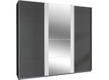 Armadio Ad Ante Scorrevoli Berna Armadio Design Selezionabile, Grafite / Bianco, 225X64X210Cm