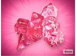 Chessex - Traslucido - Set Di 7 Dadi - Rosa/Bianco