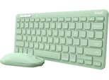 Trust Lyra Tastiera Mouse Incluso Rf Senza Fili + Bluetooth Qwerty Italiano Verde
