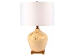 Casa Padrino Lampada Da Tavolo In Ceramica Crema / Oro / Bianco Ø 40 X H. 70 Cm
