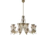 Casa Padrino Lampadario In Cristallo Barocco Ottone Con Patina Ø 80 Cm