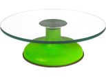 Intirilife Piatto Per Torte Rotante Con Base Antiscivolo In Verde - 30 X 10 Cm - Piatto Per Torte Piatto Da Portata Rotondo Per Dolci