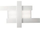 Applique Led Design Moderno 40W Bianca - Struttura Geometrica In Acciaio, Luce Calda 3000K, 2620Lm, Larghezza 84 Cm, IP20