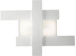 Applique Led Design Moderno 30W Bianca - Struttura Geometrica In Acciaio, Luce Calda 3000K, 2620Lm, Larghezza 65,5 Cm, IP20