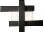 Applique Led Design Moderno 30W Nera - Struttura Geometrica In Acciaio, Luce Calda 3000K, 2620Lm, Larghezza 65,5 Cm, IP20