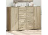 Vidaxl Credenze 2 Pezzi Rovere Sonoma 60X31X84 Cm Materiale A Base Di Legno