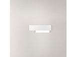Doha - Applique Led Da Parete Moderna 15W - Alluminio Bianco, Luce Calda 3000K, 1270Lm, Diffusore Bisatinato, IP20, L.40X13,5Cm