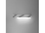 Doha - Applique Led Da Parete Moderna 25W - Alluminio Bianco E Acciaio, Luce Calda 3000K, 2110Lm, Design Lineare, IP20, Per Interni, L.70X15Cm