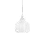 Cleofe - Lampada A Sospensione In Vetro Bianco Trasparente E Bianco - Attacco 1XE27, Stile Vintage, IP20, 1XE27 Max 1X60W, D.23Cm, Lampadine Escluse