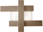 Applique Led Design Moderno 30W Tortora - Struttura Geometrica In Acciaio, Luce Calda 3000K, 2620Lm, Larghezza 65,5 Cm, IP20