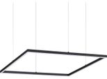 Sospensione Moderna Square Oracle Alluminio-Plastiche Nero Led 41W 3000K D70Cm