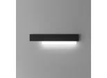 Doha - Applique Led Da Parete Moderna 25W - Alluminio Bianco E Nero, Luce Calda 3000K, 2110Lm, Design Lineare, IP20, Per Interni, L.70X15Cm