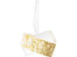 Camilla - Lampada A Sospensione Oro 2XE27 Max 2X70W IP20 - Lampada Da Soffitto Con Design Moderno In Alluminio - Attacco E27